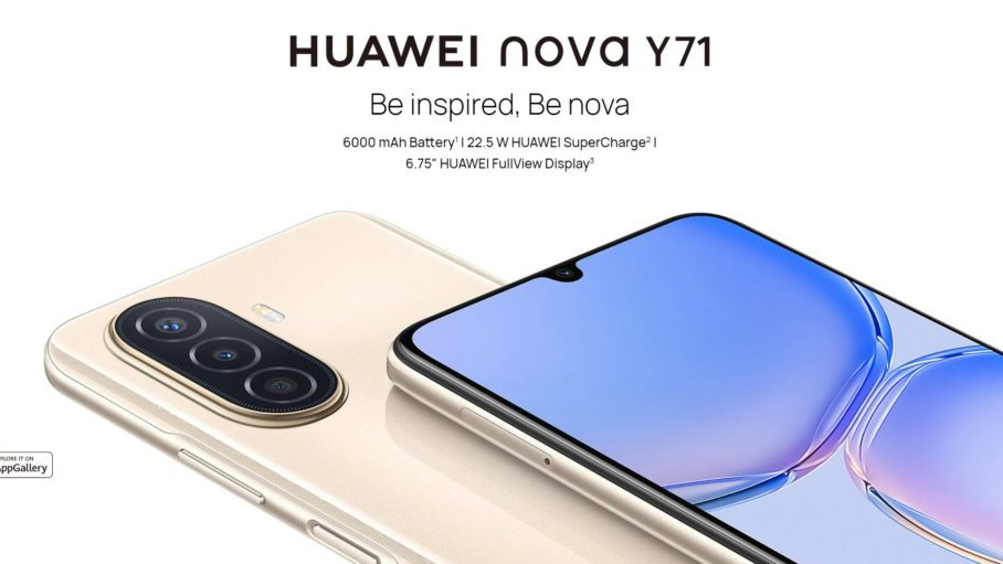 Huawei Nova Y71 ra mắt: Pin 6000mAh, camera 48MP Huawei Nova Y71 ra mắt: Pin 6000mAh, camera 48MP