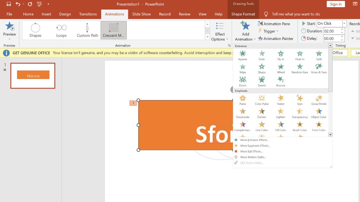 Cách tạo hiệu ứng trong Powerpoint chuyển động chữ, hình ảnh