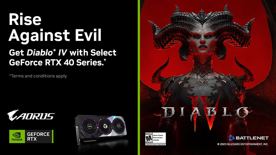 Tậu card đồ họa GIGABYTE AORUS RTX 40 Series, nhận ngay game “bom tấn” Diablo IV