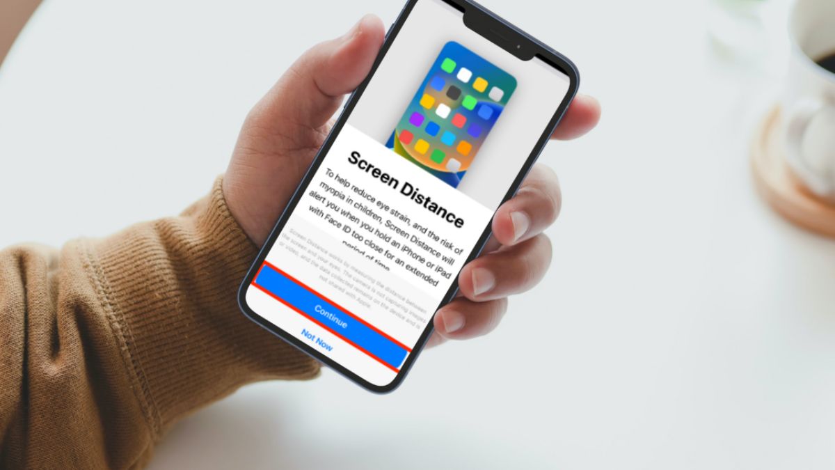 Bảo vệ mắt nhờ cảnh báo khoảng cách màn hình trên iOS 17