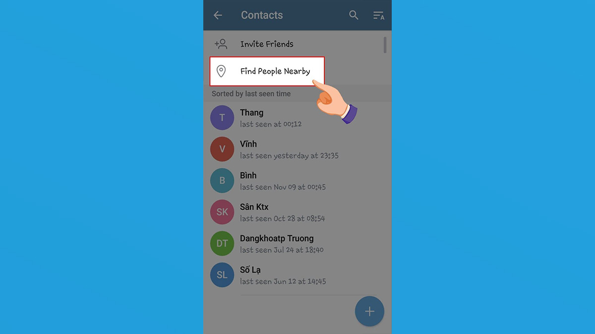 Cách tìm kiếm kết bạn trên Telegram bước 3