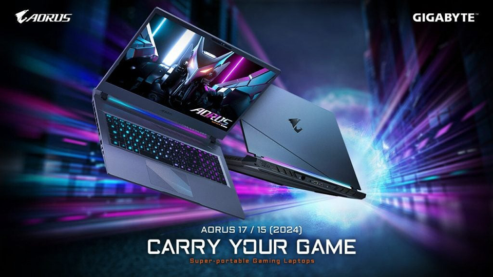 GIGABYTE ra mắt bộ đôi laptop AORUS 17 và AORUS 15 2024 với CPU Intel Core Ultra 7