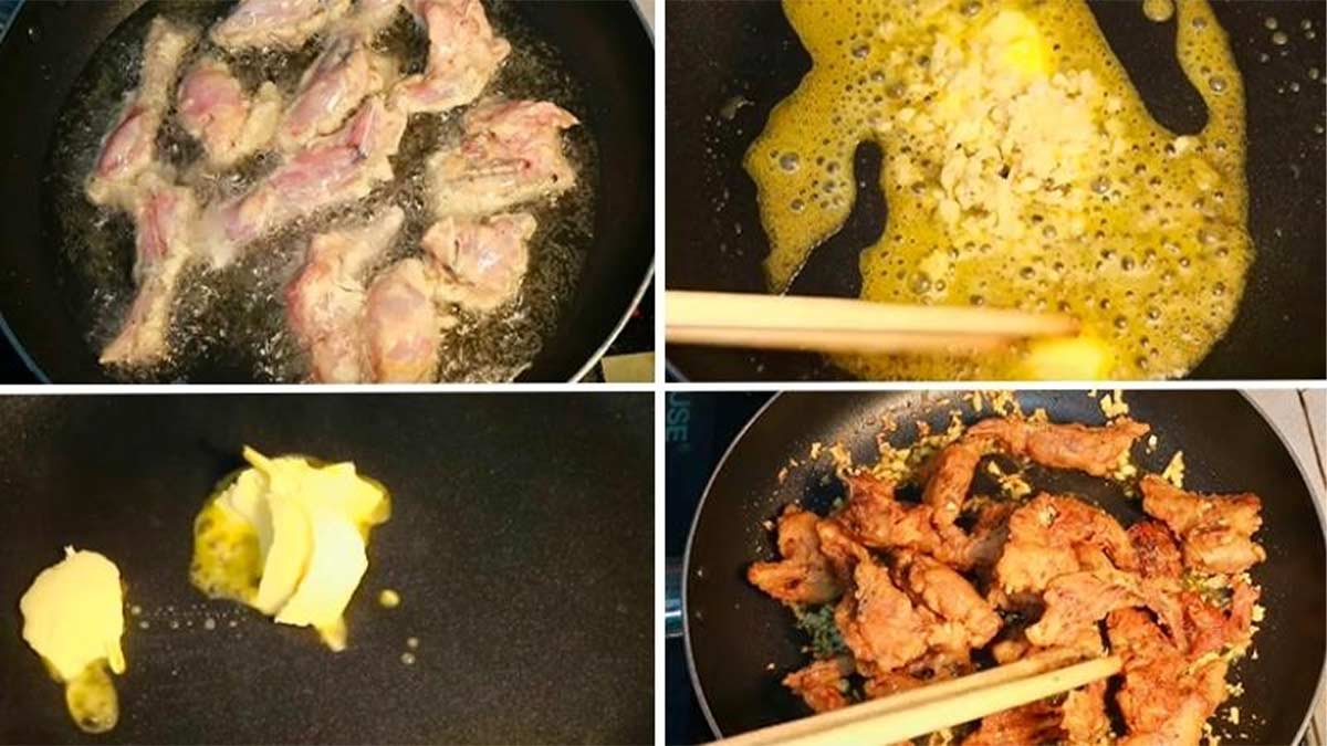 Cách làm ếch chiên bơ bước 3