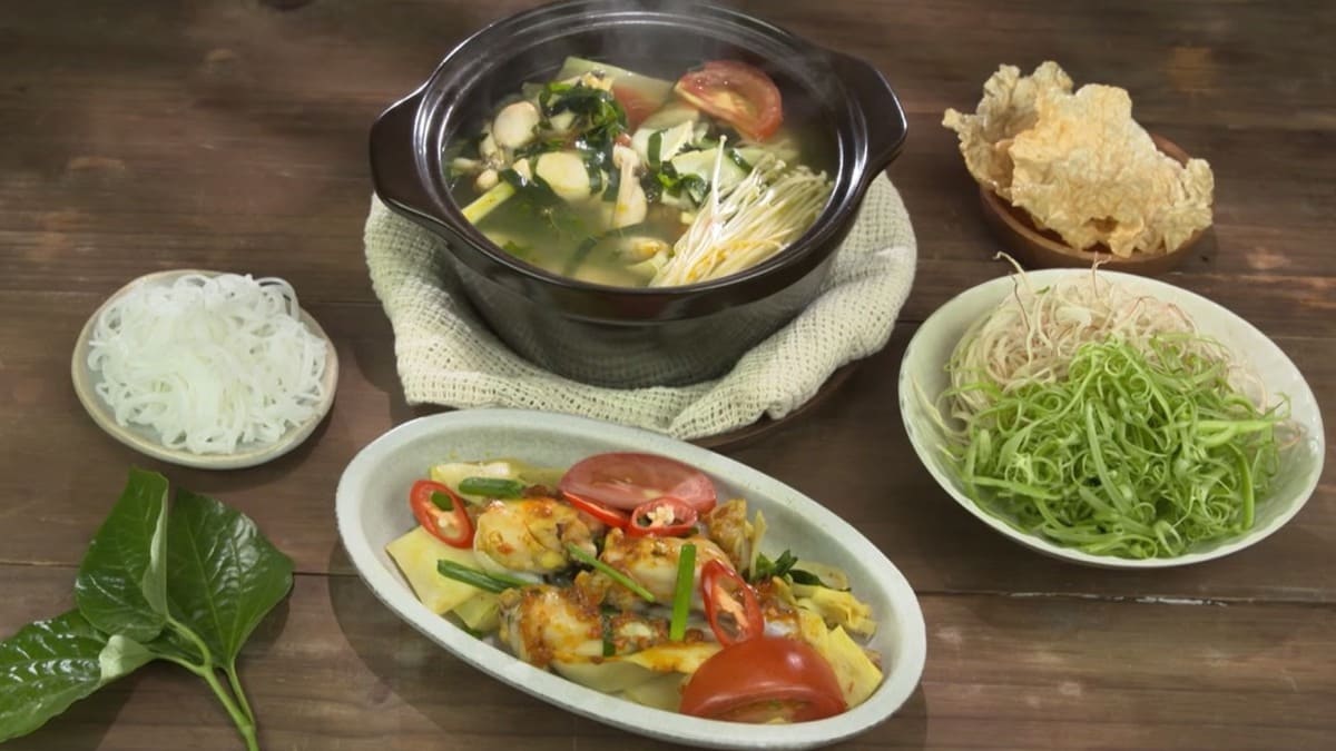 Cách làm lẩu ếch lá lốt bước 4