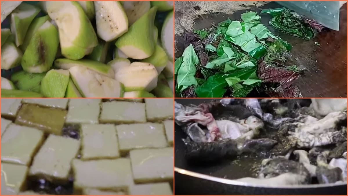 Cách làm lẩu ếch chuối đậu bước 2