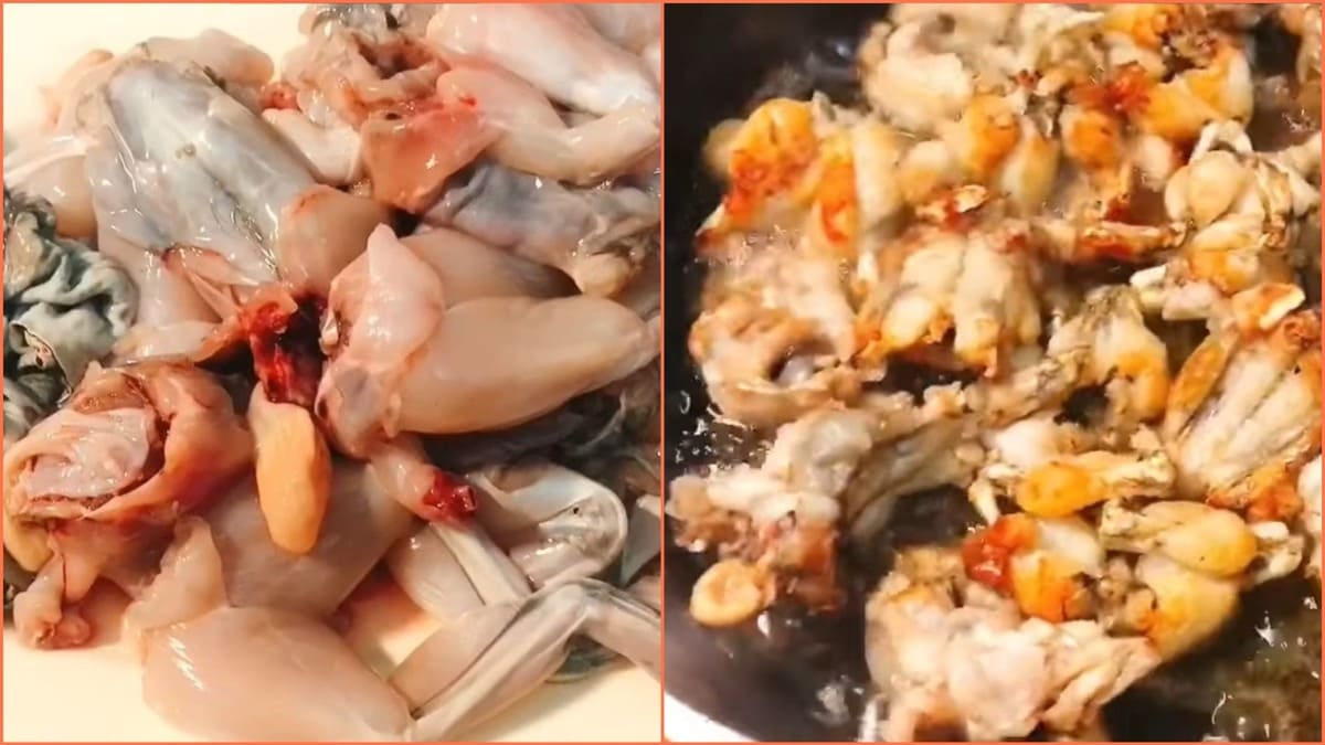 Cách làm lẩu ếch măng cay bước 1