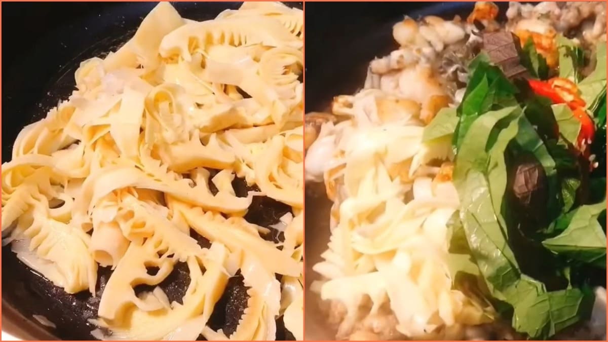 Cách làm lẩu ếch măng cay bước 3