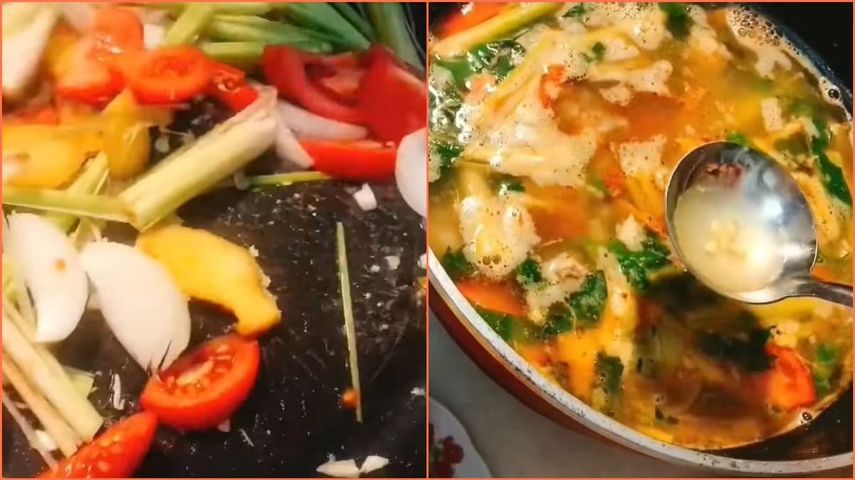 Cách làm lẩu ếch măng cay bước 4