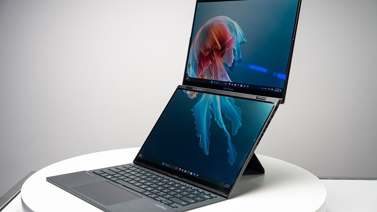 Film Protecteur Arrière Fibre De Carbone Pour ASUS Zenbook Duo 2024 UX8406 - 2 Pièces, Antidérapant, Anti-rayures