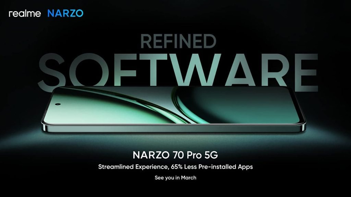 realme Narzo 70 Pro 5G lộ teaser chính thức, xác nhận có màn hình phẳng, ít ứng dụng rác hơn