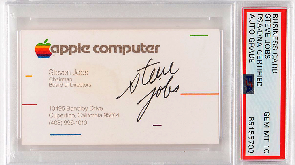 Có chữ ký Steve Jobs, tấm danh thiếp tầm thường được định giá đến 4.5 tỷ