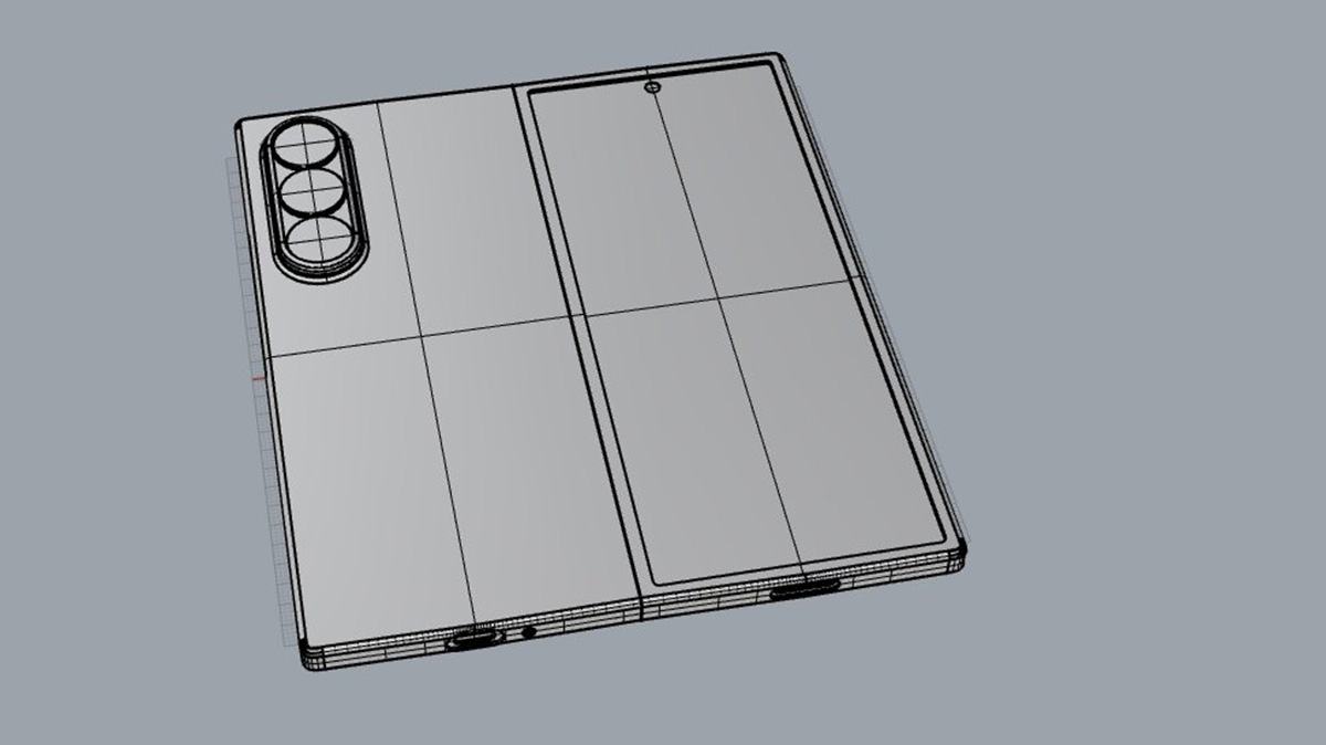 Thiết kế mới của Samsung Galaxy Z Fold6 được tiết lộ thông qua hình ảnh CAD