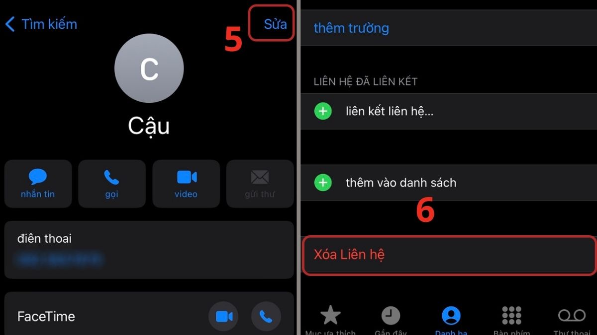 Xóa liên hệ trùng lặp