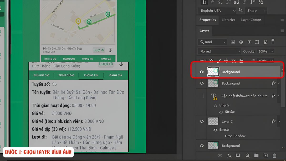 Xoay ảnh trong Photoshop cách 2 bước 1