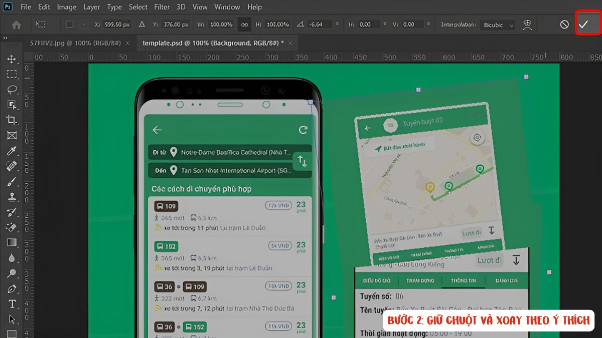 Xoay ảnh trong Photoshop cách 2 bước 3