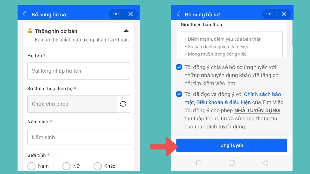 Hướng dẫn cách tìm việc trên Zalo bước 5